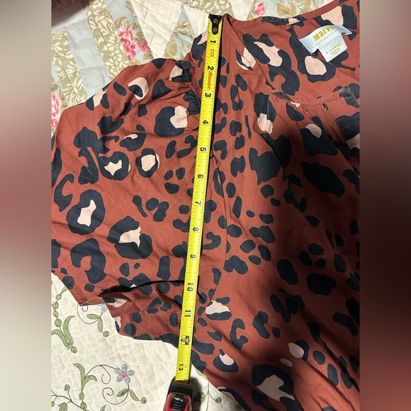 Anthropologie Brown Leopard Print Maxi Dress - Picture 12 of 14